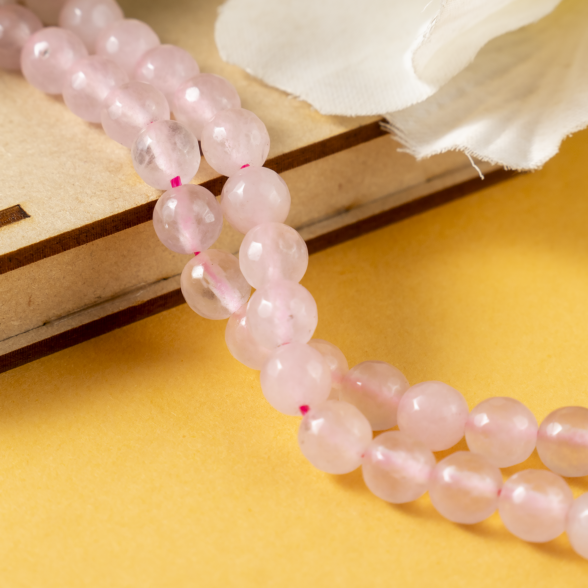 Soothing Crystals Beads – Engroshandel Perler – Farvet Facetteret | Rosenkvarts | Ædelstensperler | Krystalperler15