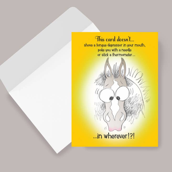 Horse Hollow Press - Wholesale Get Well Card - Horse Get Well Card / In Wherever? / Funny Cute8