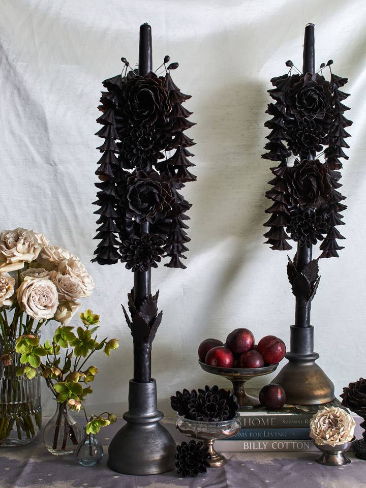 Black Flower Candle for wholesale by El Shoppo