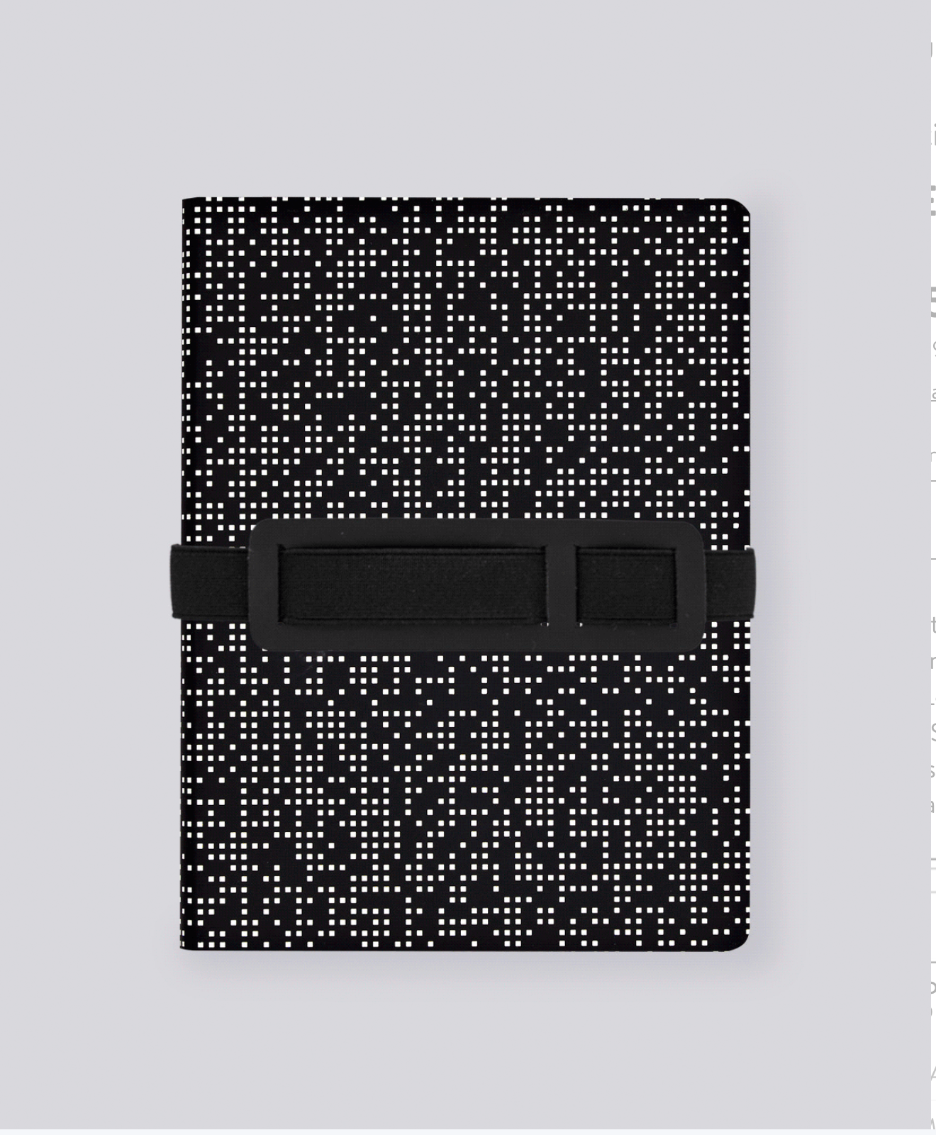 nuuna - Wholesale Notebook - Anti Handbag Textile Strap L - Recycled Leather Black2