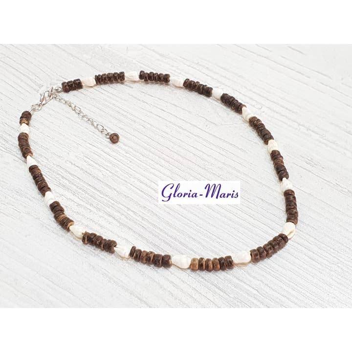 OBX Beachwear Colar Surfista Shell + Coco 45cm por atacado de Gloria-Maris