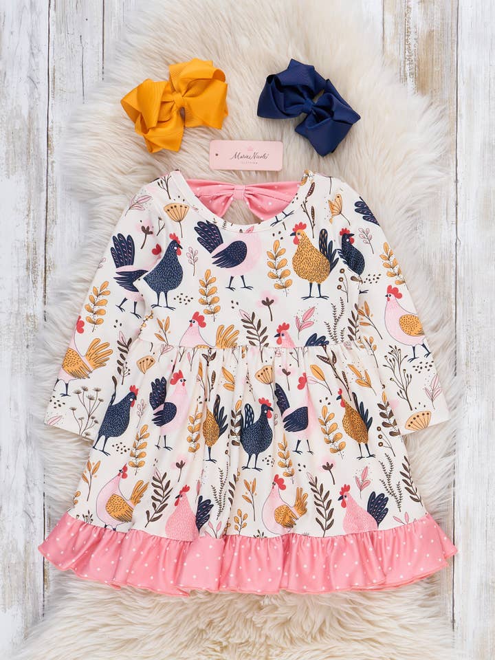 Marie Nicole Clothing - Wholesale Dress - Kids - Chicken Garden Dress