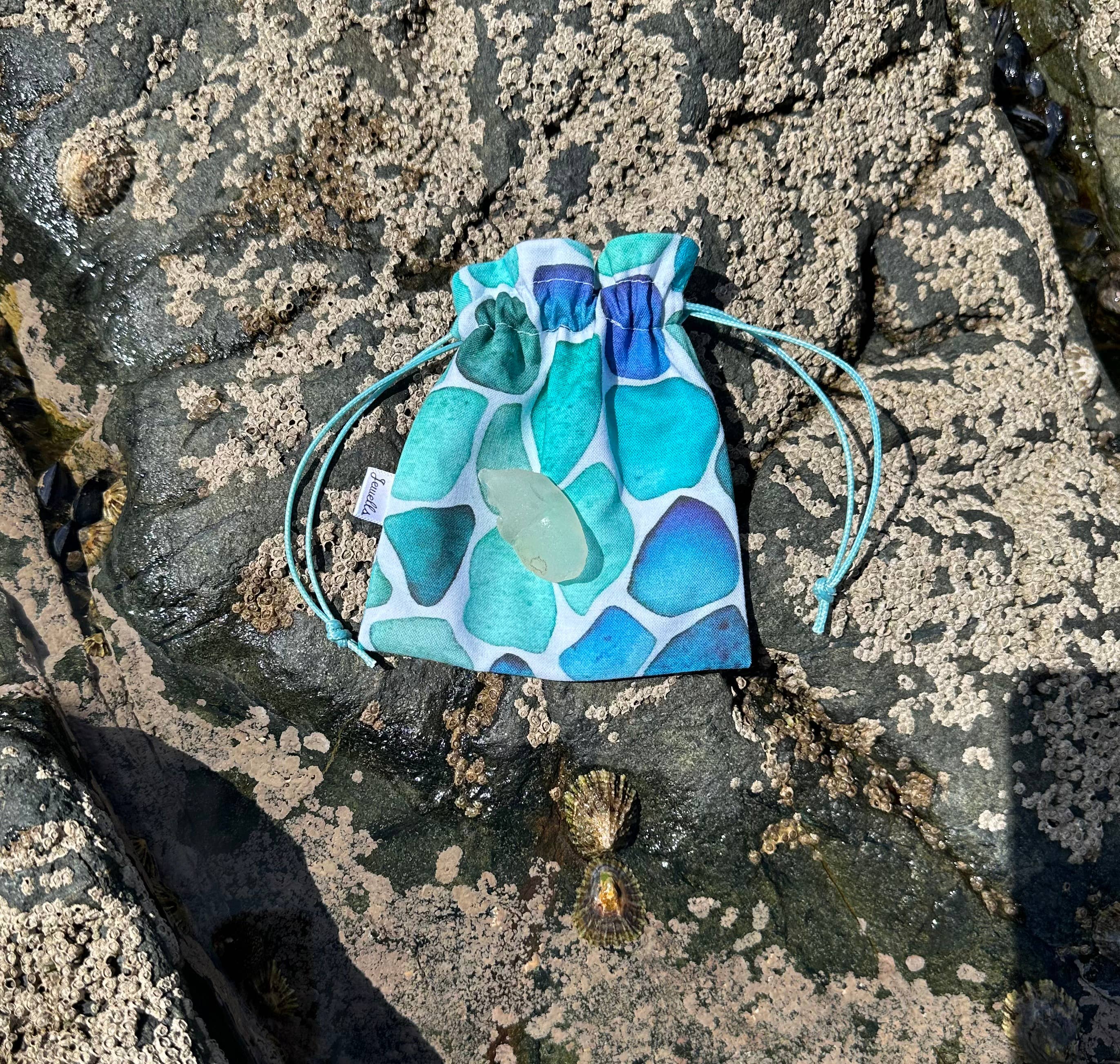 Jewells - Vente Pochette – femme - Sac de collecte de plage en tissu Sea Glass4