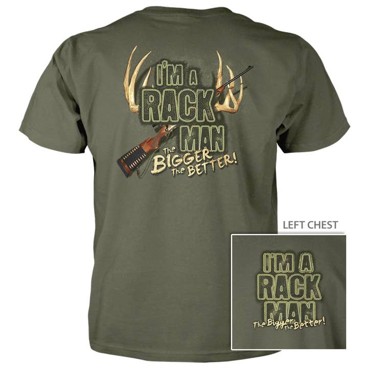 Rack Man - 4,5 oz bomulls-T-shirt för wholesale av Old Country Outfitters