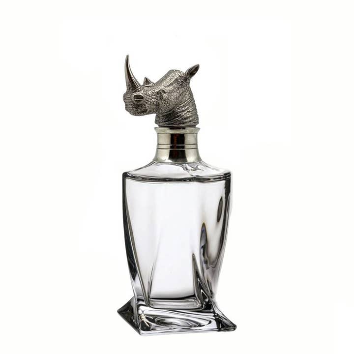 Menagerie Twist Style Whiskey Decanter - Rhino for wholesale by MENAGERIE