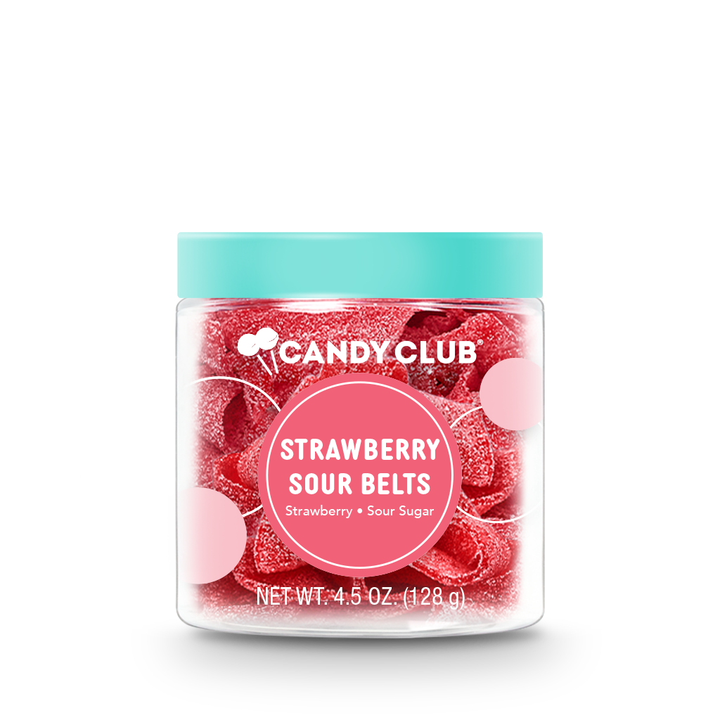 Candy Club - Wholesale Gummy - Strawberry Sour Belts 1