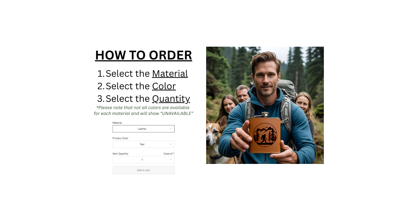 Beckman Design - Wholesale Flask - Flask- Bigfoot with Trees4