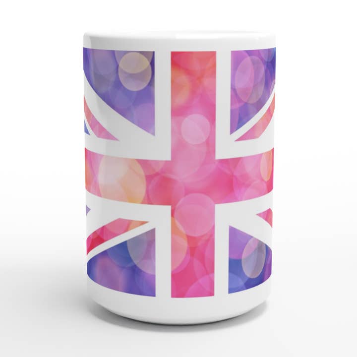 Winta Dai Art Limited Edition Platinum Jubilee Illuminated Union Jack 15oz keramische mok met grote capaciteit voor wholesale door Winta Dai Art