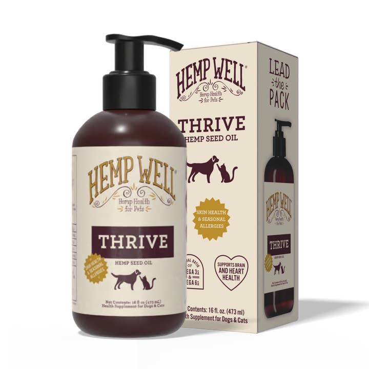Hemp Well Thrive Hemp Seed Oil for Dogs & Cats for wholesale by Hemp Well