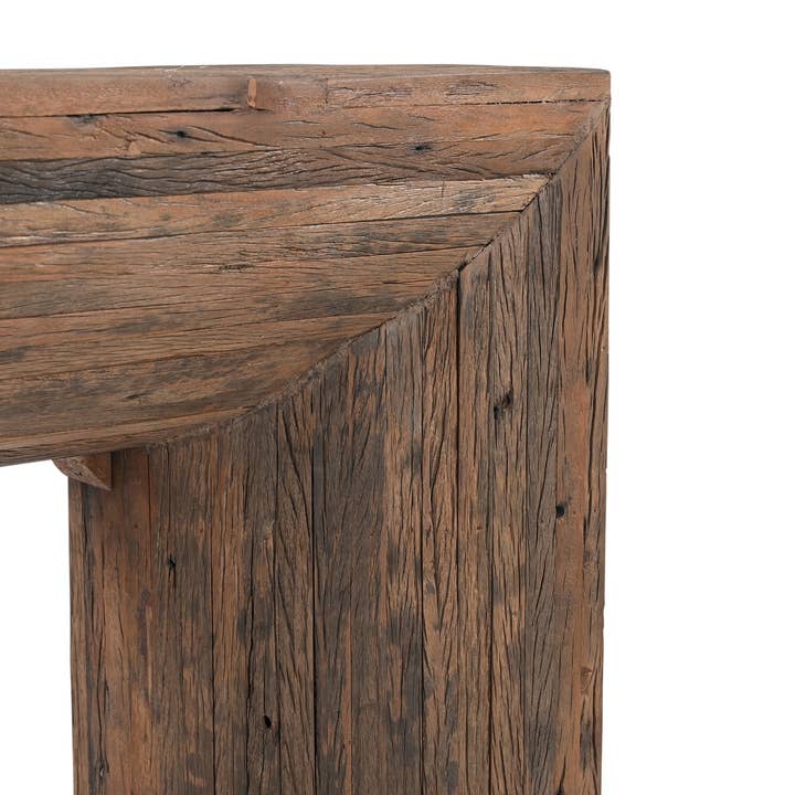 Wood Strips Console Table Natural H 35.5" & L 59" for wholesale on Faire8