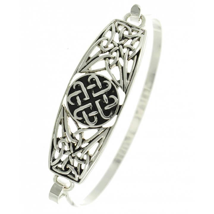 FR4874 Trinity & Celtic Metal Brass Casting Bangle Bracelet for wholesale by 0011 PREMIERE