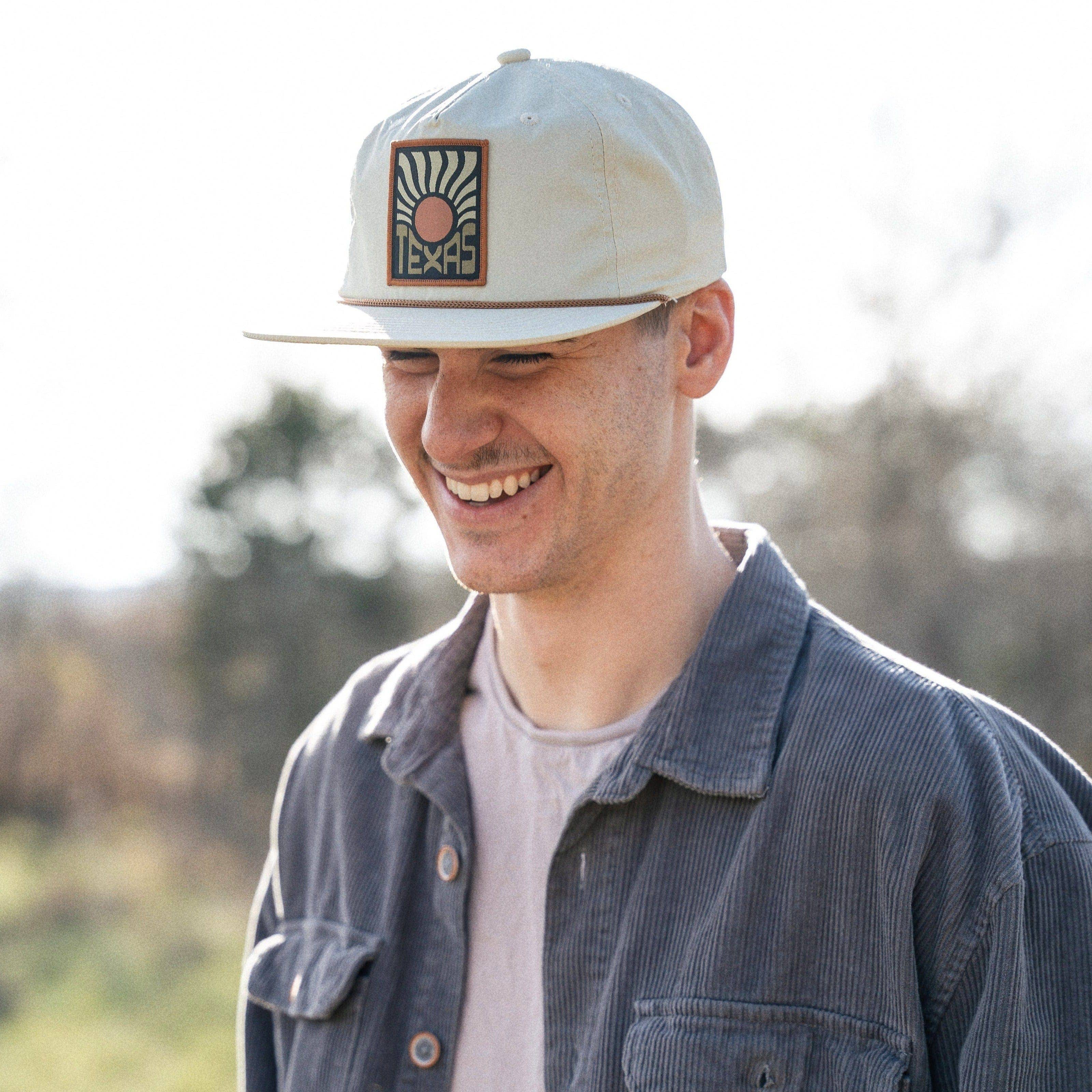 River Road Clothing Company – Boné - Unissexo por atacado – Boné Texas Sun Rope estilo vintage com ajuste snapback1