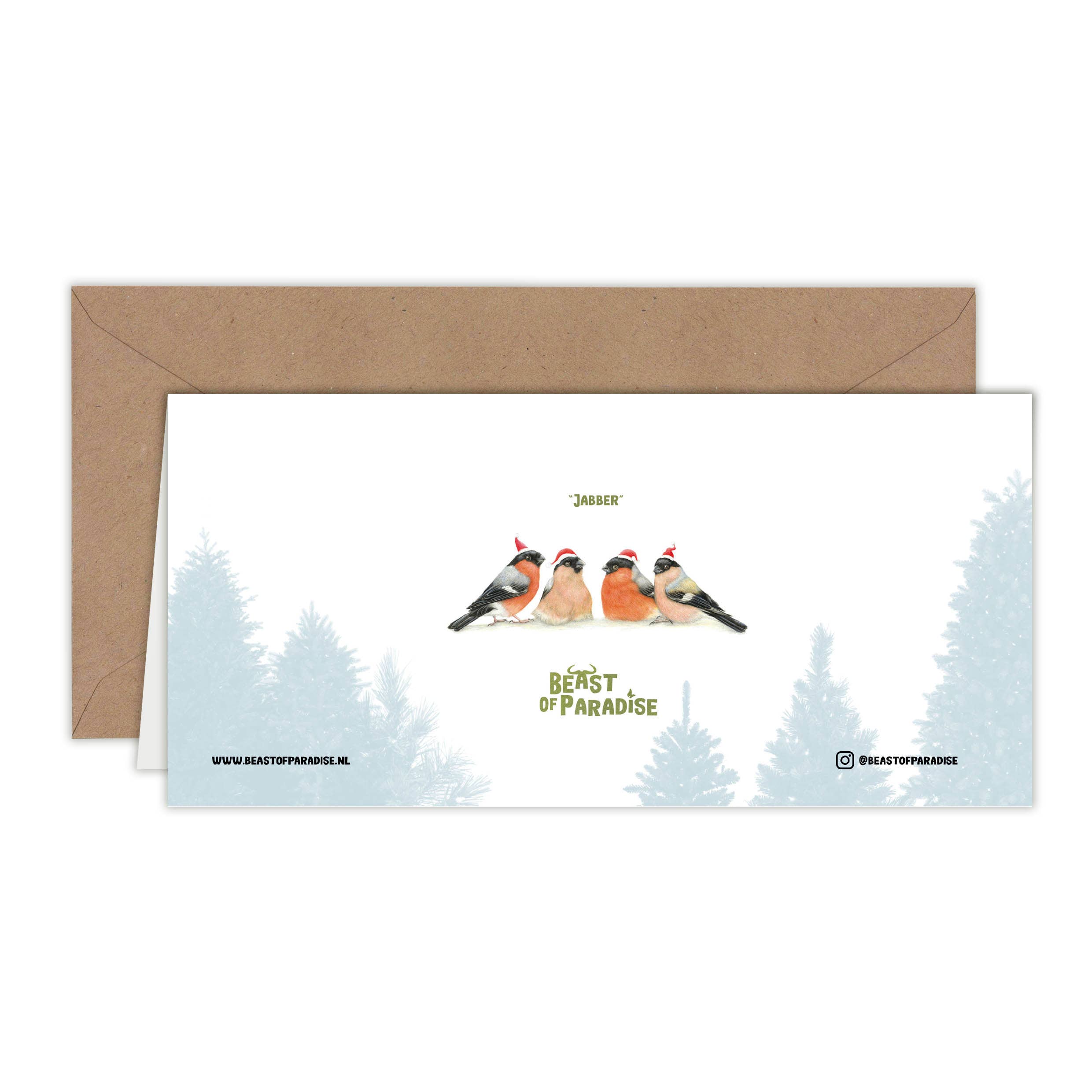 Beast of Paradise – Engroshandel Julekort – Julekort, Bird Holiday Card, Dyr lykønskningskort1