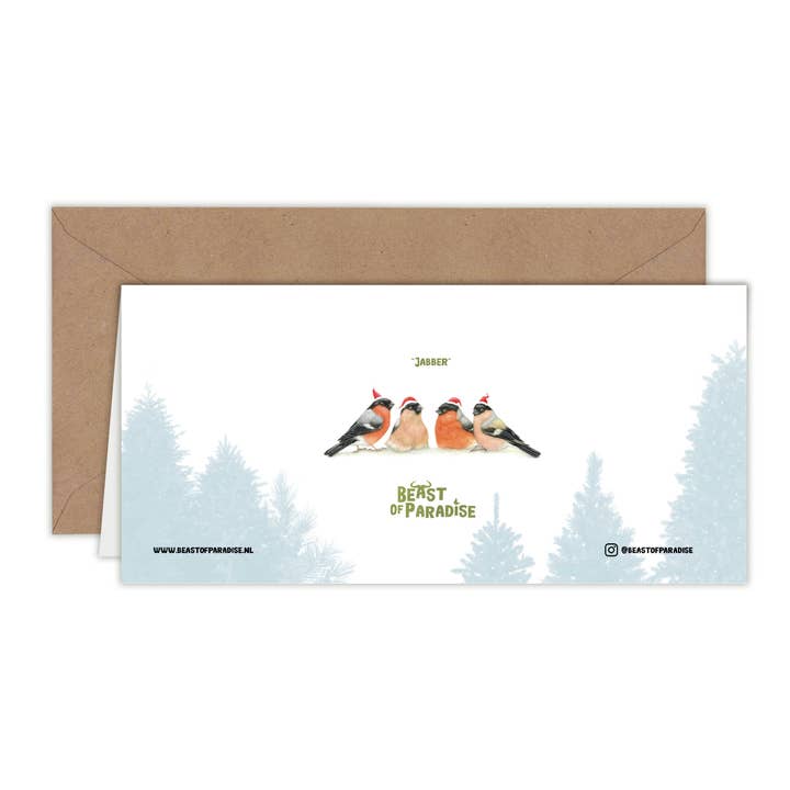 Beast of Paradise – wholesale Julkort – Julkort, Fågel julkort, Djur gratulationskort1