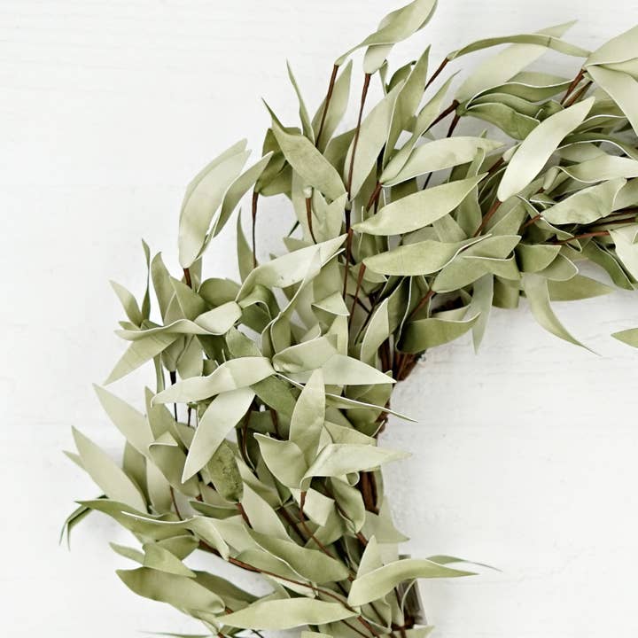 Impressive Enterprises, Inc. - Wholesale Wreath - ISB72660- 24in Flocked Herb Leaves Wreath1