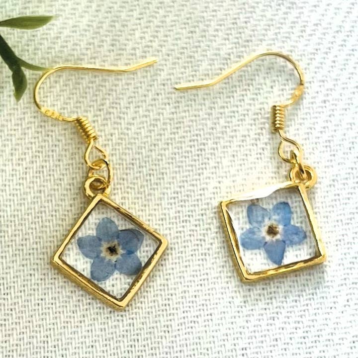 Survivors Alliance for Growth and Employment - Wholesale Dangle Earrings - Forget-Me-Not Earrings (Diamond Gold)0
