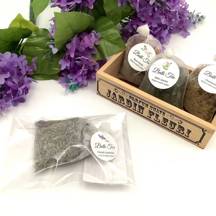 All Little Cute Things - Wholesale Bath Soak/Milk - Bath Tea Bags, Rose Petals and Sea Salts Spa Soak