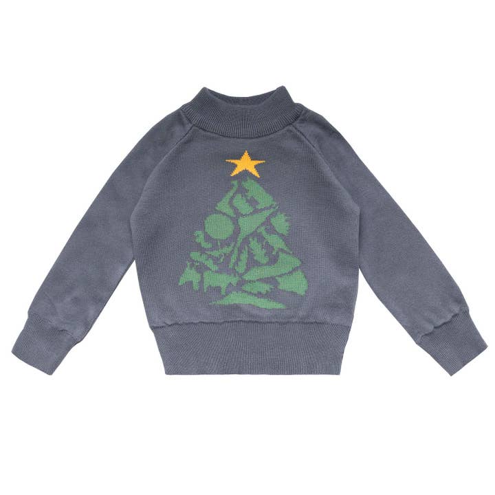 Grey Baby Boy Christmas Sweater for wholesale by Infantium Victoria