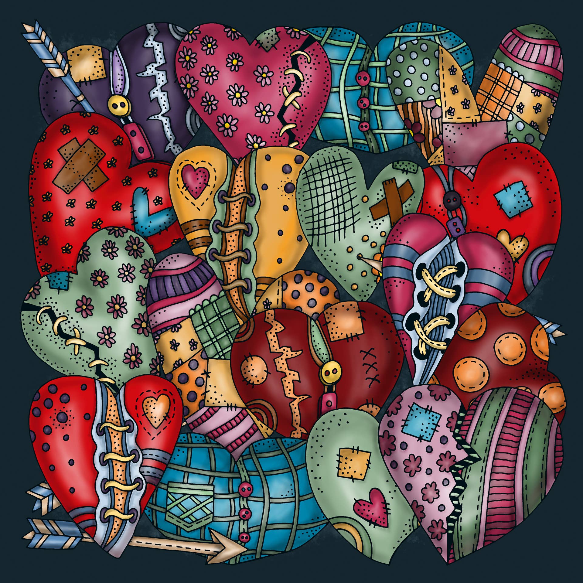 Curiosi - Venta al por mayor Puzle - Adultos - Rompecabezas "Palapeli Corazones"1