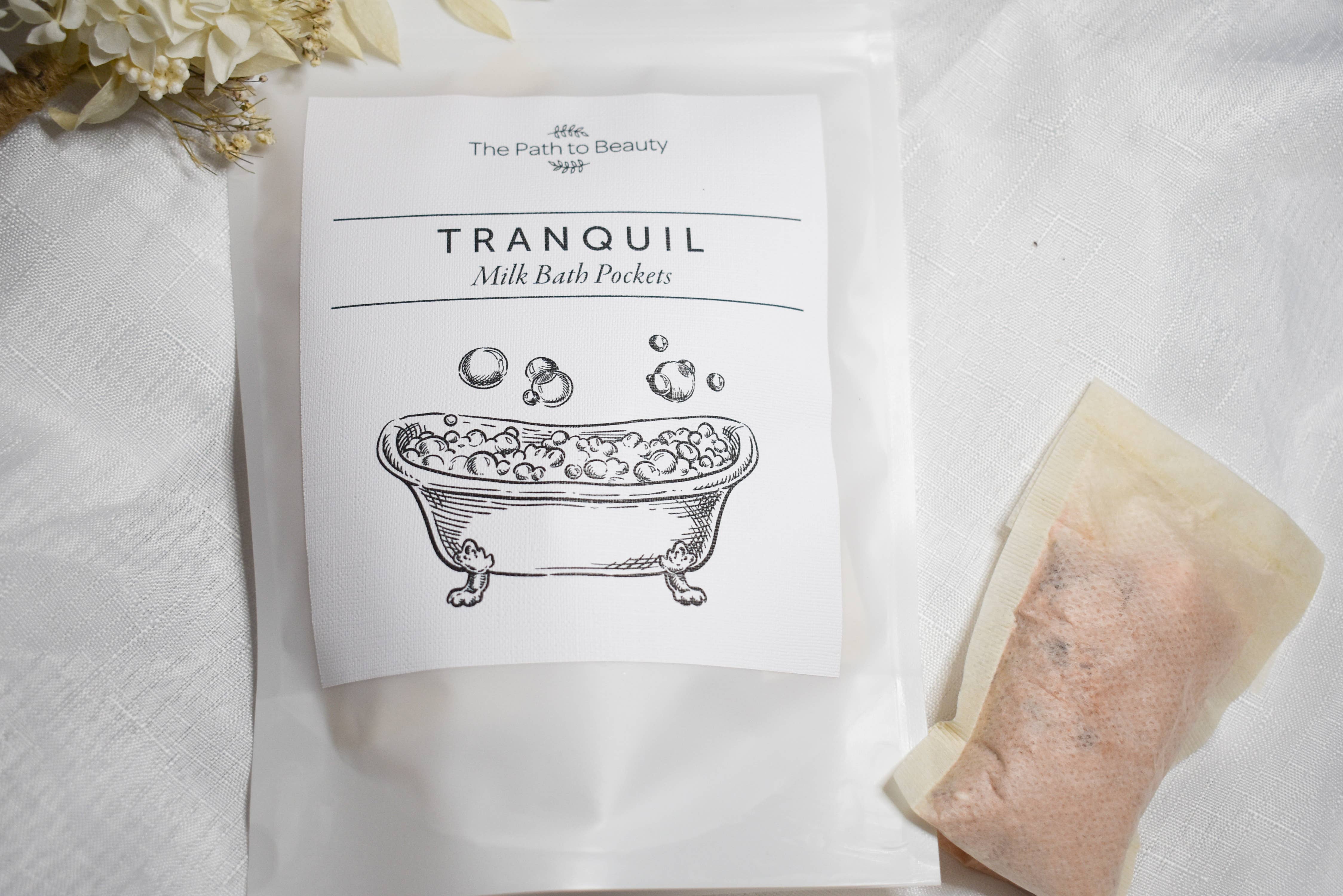 The Path to Beauty - Wholesale Bath soak/milk - TRANQUIL Milk Bath Pockets1