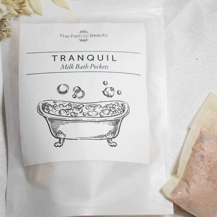 The Path to Beauty - Wholesale Bath soak/milk - TRANQUIL Milk Bath Pockets1