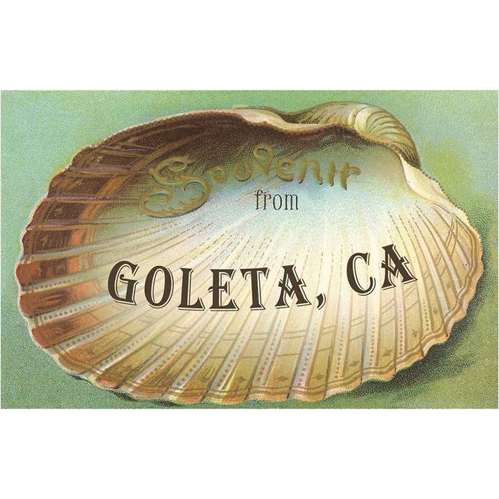 Impresión artística CA-935 Concha de almeja recuerdo de Goleta, California para venta al por mayor de Found Image Press