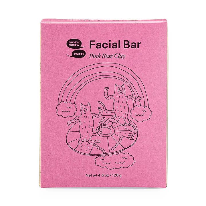 Pink Rose Clay Facial Soap for wholesale by Meow Meow Tweet