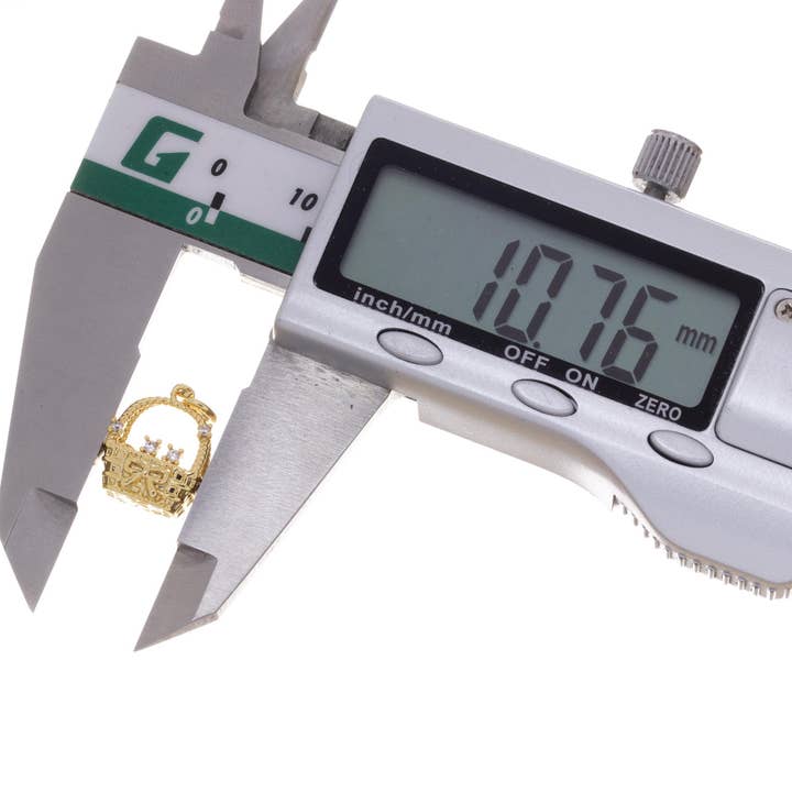 Jewel Pledge - Wholesale Individual Charm/Pendant - Gold & Weaved Easter Egg Basket Charms for Jewelry CPG24617