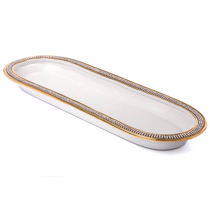 ALC Lumeux 5in x 15in Oval Platter for wholesale by Alan Lee Collection