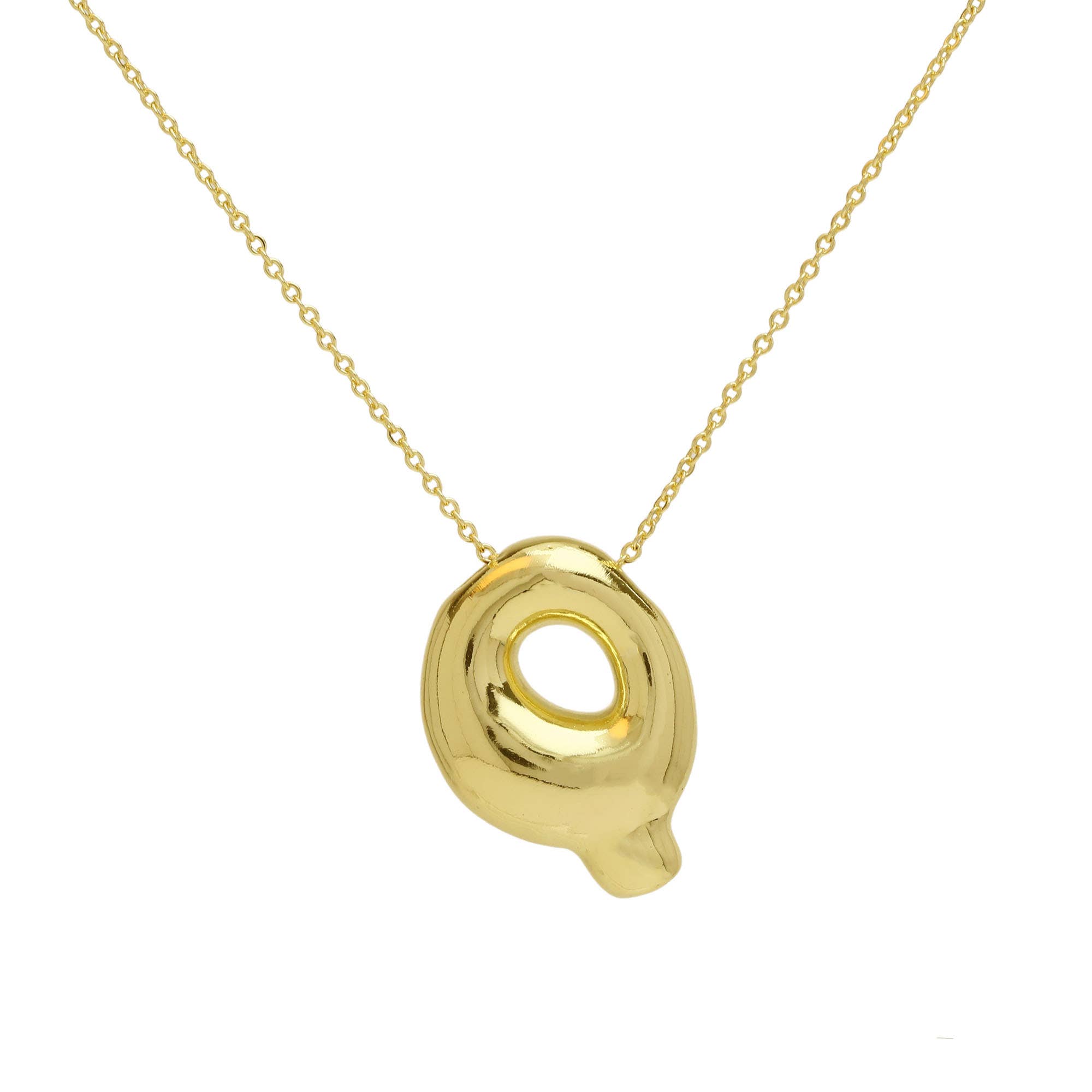 Savvy Bling – wholesale Pendant/charm necklace – Initial Waterdrop 18K Gold Necklace74