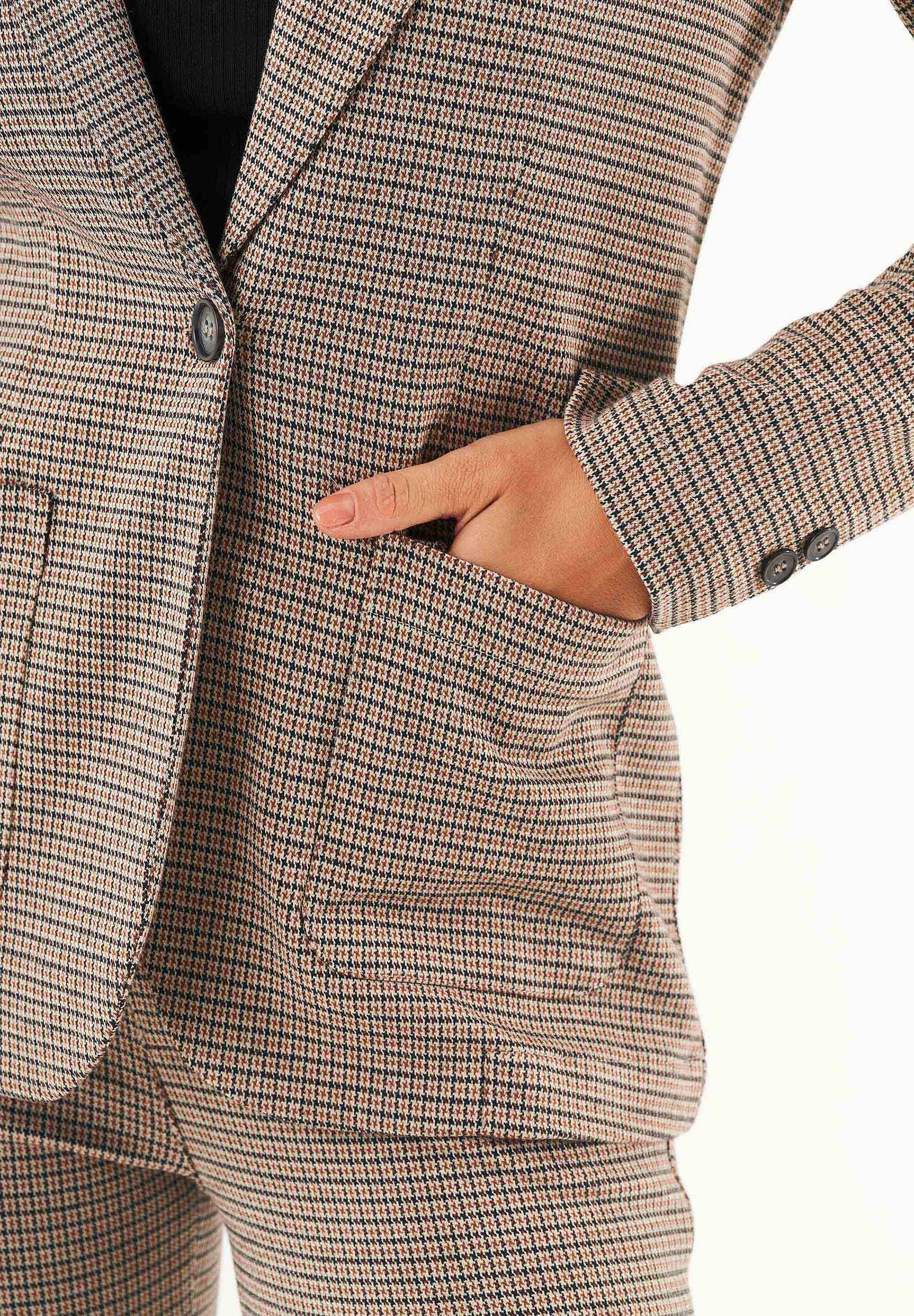 ORGANICATION - Wholesale Blazer - Women's - Blazer aus Bio-Baumwolle-Mix mit Hahnentrittmuster5