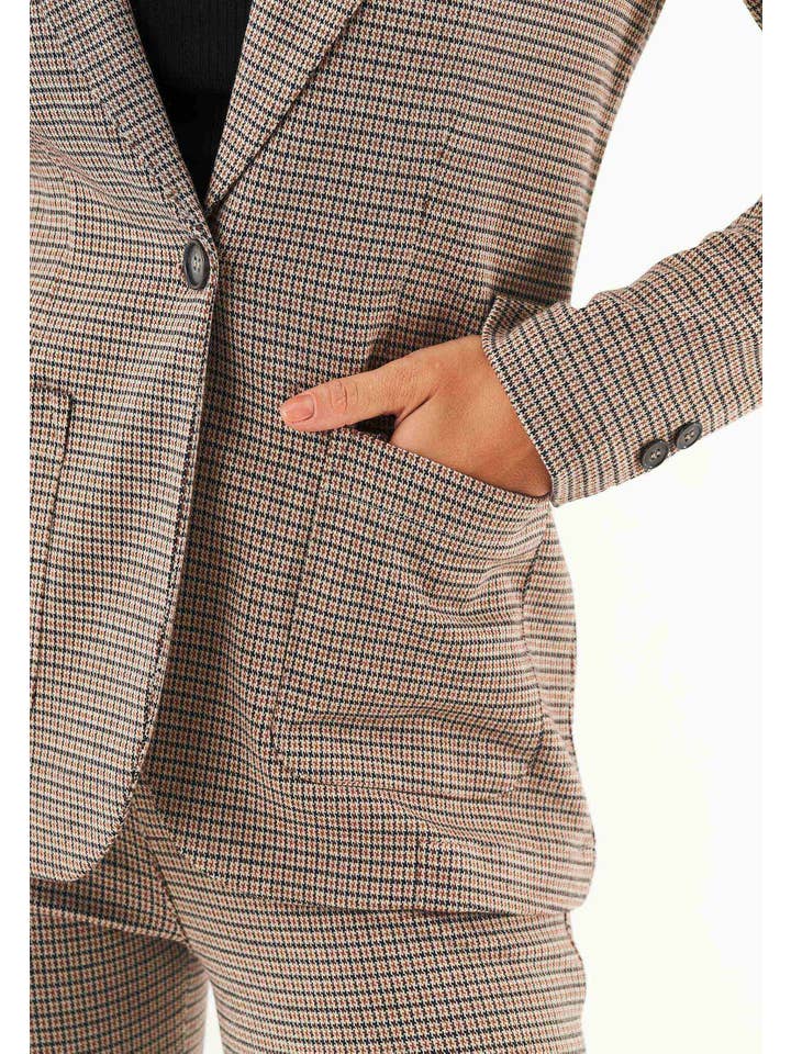 ORGANICATION - Wholesale Blazer - Women's - Blazer aus Bio-Baumwolle-Mix mit Hahnentrittmuster5