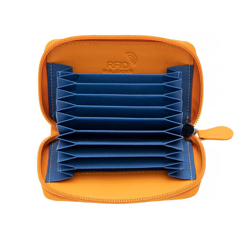 PRIMEHIDE - Wholesale Card Holder - Unisex - Concertina Leather RFID Credit Card Holder - 78062