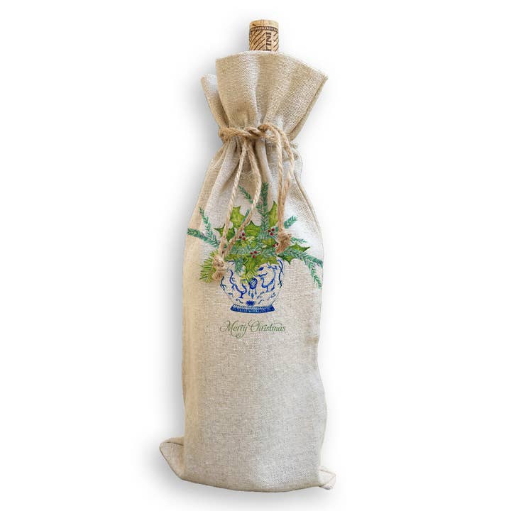 French Graffiti - Wholesale Tea Towel - Ginger Jar with Greens and Merry Christmas3