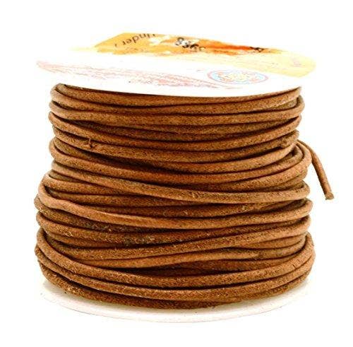 Mandala Crafts - Wholesale Craft Supplies - Mandala Crafts Round Cowhide Genuine Leather String Cord, Natural Rawhide Rope for Jewelry Making, Kumihimo Braiding, Shoelaces28