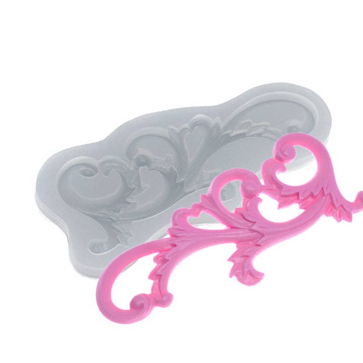 Filigree Scroll Curlicue Baroque Vintage Silicone Mold Cake border Cake Cupcake Decorating Fondant Baking Mold Chocolate Candy Mould DIY for wholesale by Flexarte USA