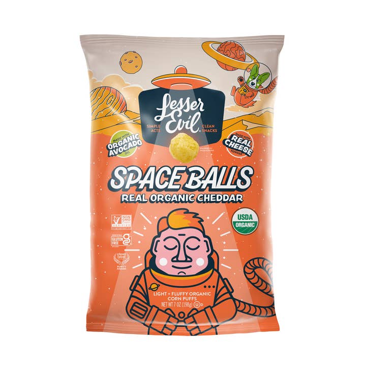 LesserEvil Boules Spatiales, Fromage Réel 198g pour la vente par LesserEvil