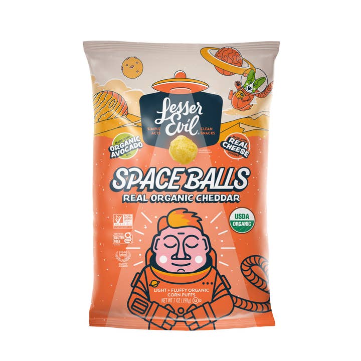 LesserEvil Boules Spatiales, Fromage Réel 198g pour la vente par LesserEvil