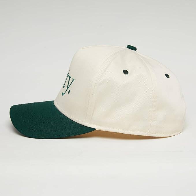 Funky Junque - Vente Casquette de baseball – unisexe - Casquette brodée bicolore « Dirty » – Vert et beige1