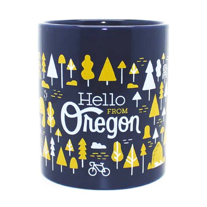 Oregon Burst Mug | Navy for wholesale by Hello From Oregon