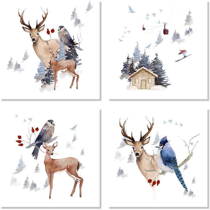 Set of 4 Napkins "Buck" 100% Made in Italy for wholesale by The Napking