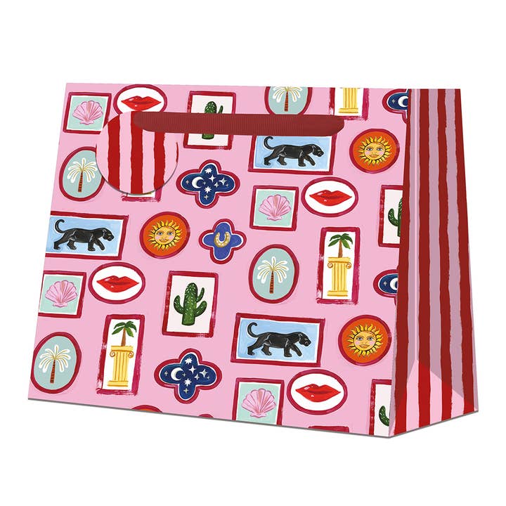 Eleanor Bowmer Grote Rechthoekige Cadeautas Roze Eco voor wholesale door Penny Kennedy Ltd