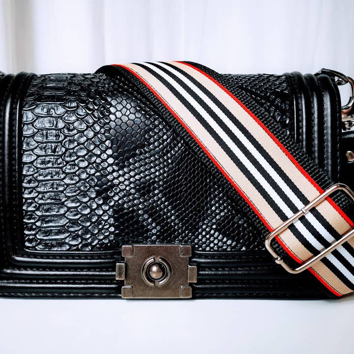 Maria's Valley – Großhandel Schulterriemen – Damen – Indie gestreifter Taschenriemen (Tasche nicht im Lieferumfang enthalten)1