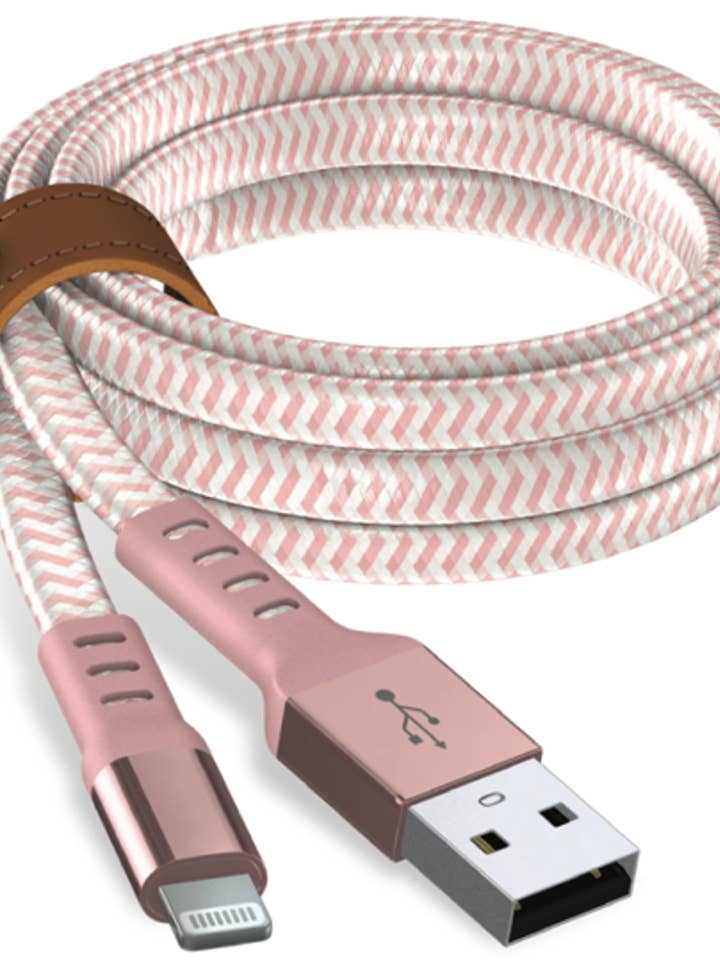 JustWireless Cavo Lightning Intrecciato da 6 piedi + Avvolgicavo per la vendita all'ingrosso da parte di M&S Distributions Corp