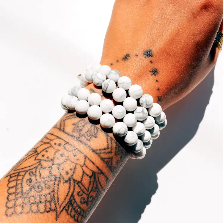 Often Wander - Wholesale Beaded Bracelet - Beaded Bracelet – White Howlite1