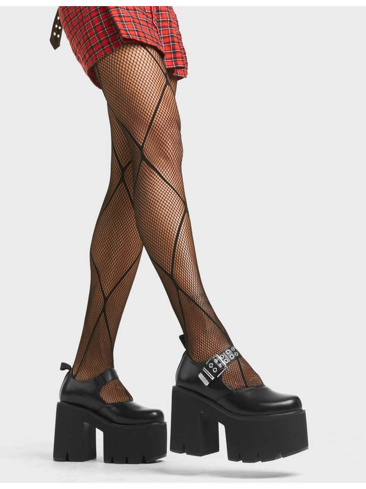 LAMODA - Wholesale Platform Heels - Women's - Lonely Eyes Chunky Platform Mary Jane Shoes