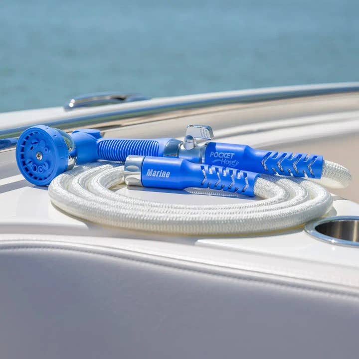 BulbHead - Wholesale Garden Tool - Pocket Hose Marine | Expandable | White | Scuff Free | 25ft1