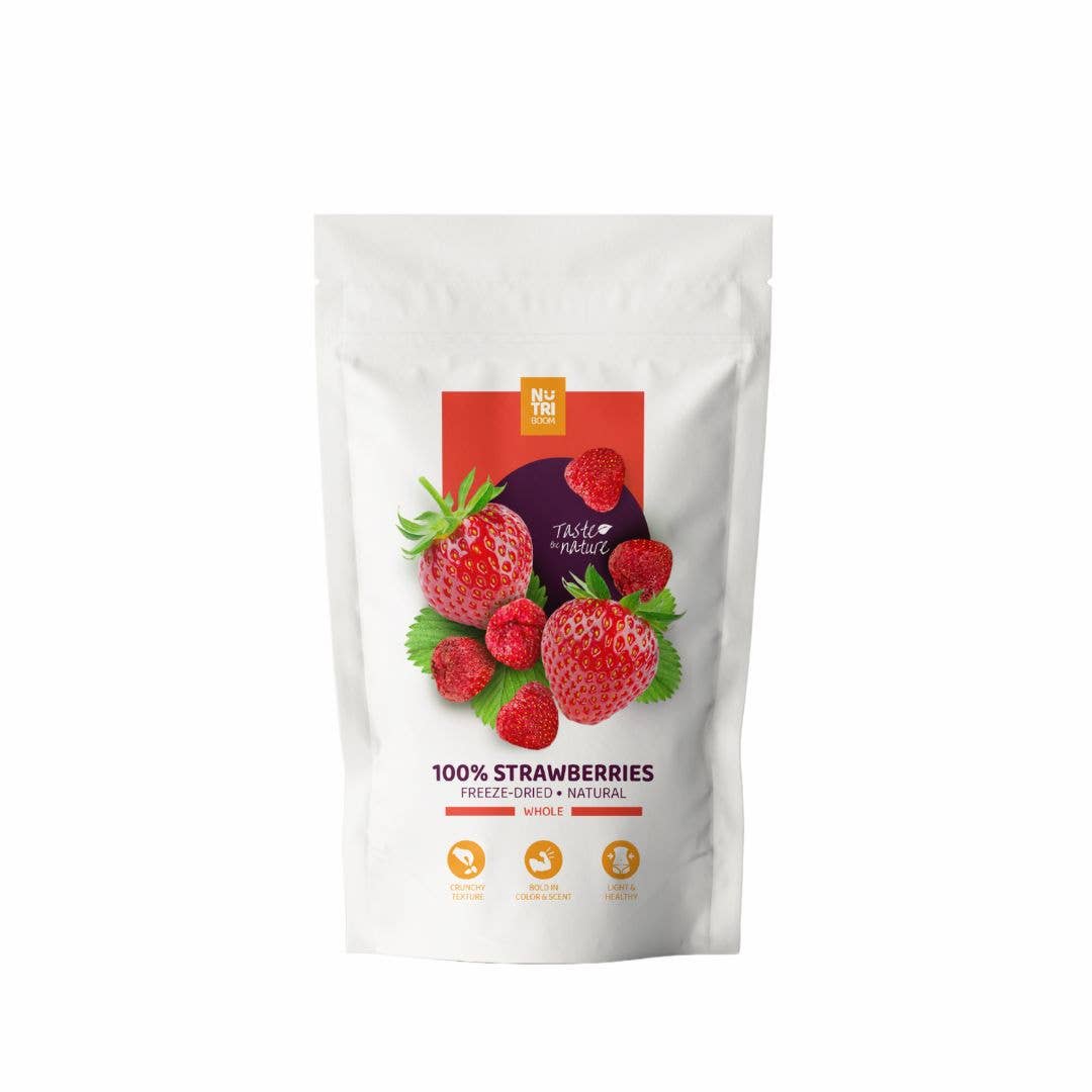 NutriBoom - Wholesale Dried/Dehydrated Fruit - Freeze Dried Strawberries: 17g and 35g packs14