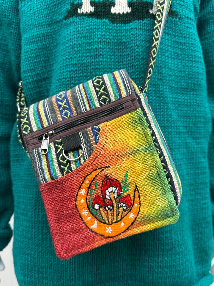 NT15 Tie/Dye Moon Mushroom Passport Bag for wholesale by Fashion X Factor Ltd.