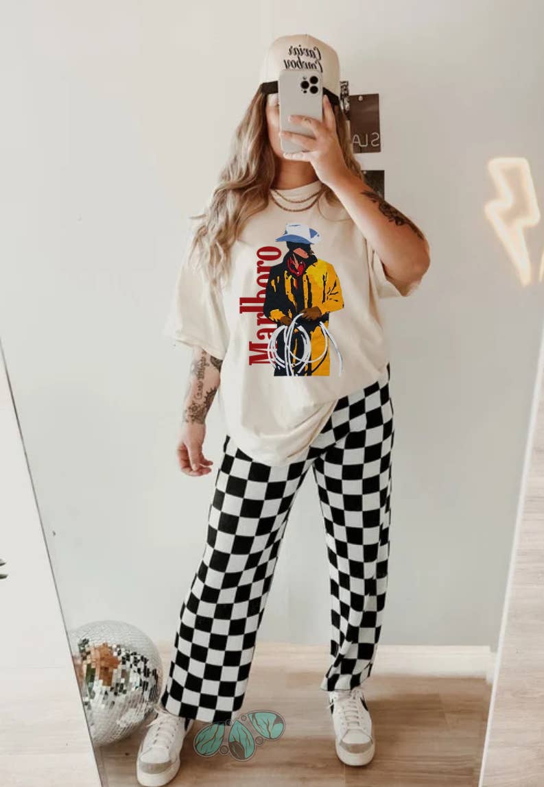 The Branded Blue Roan - Wholesale Screen Printed T-Shirt - Women's - Cigarette Cowboy Graphic5